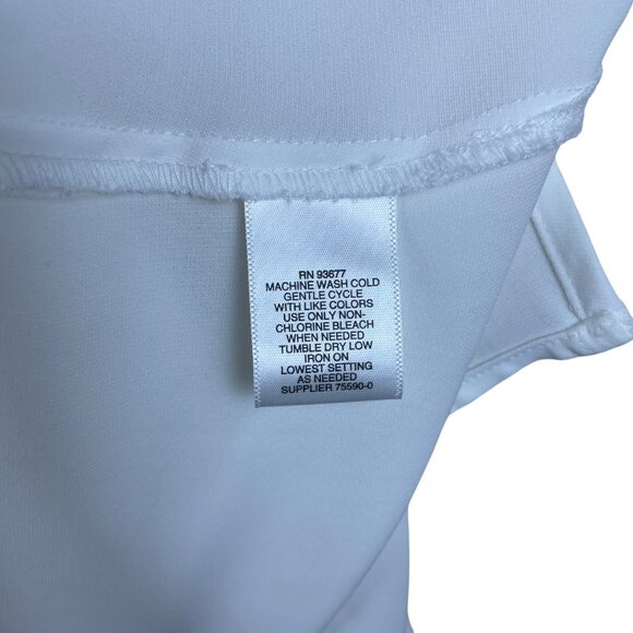 Liz Claiborne Womens White Sleeveless Top With Front Tie Detail Size L - Picture 3 of 10